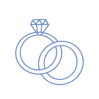 Hand drawn wedding rings