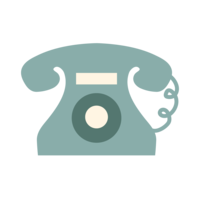 blue old fashioned telephone illustration
