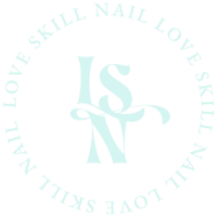 Circular logo stating Love skill nail with the submark "LSN" in the center