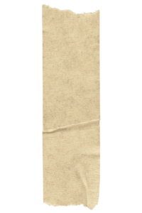 A cream colored piece of tape