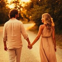 Couple walking hand in hand at sunset, symbolizing reconnection, hope, and a new beginning after online marriage counseling with Idit Sharoni, LMFT in Florida.