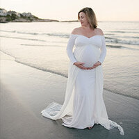 Beach maternity session in Gloucester MA