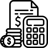 Icon symbolizing comprehensive financial solutions, offering budgeting, billing, and financial management support.