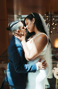 Wedding Couple Intimate Close Up Embrace