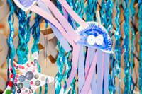 A closeup of a toddler's jellyfish artwork at the Nest, a preschool and learning center in Surf City, NC