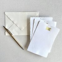 Handmade stationery with gold foil typewriter