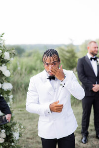 Groom Crying