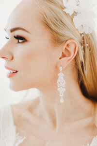 bride looking away bride's portrait bridal portrait