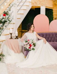 bateau wedding dress with detachable bridal cape