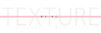 The Texture by KC Logo  in white and pink for curly education and business coaching