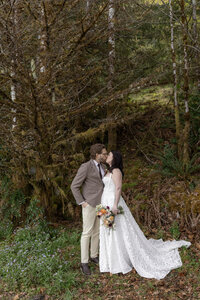 A photo of Minnesota photographer, Ivy Christina and her husband on their elopement day in Olympic National Park