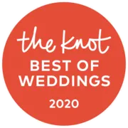 Graphic that reads The Knot "Best of Weddings 2020"