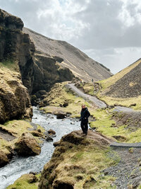 Desiree eloping in Iceland.