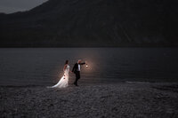 Lake McDonald Elopement at blue hour