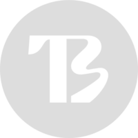 white circle with TB initials inside