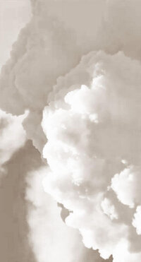 Soft, billowing clouds in sepia tones symbolizing spiritual connection and the ethereal journey of awakening.