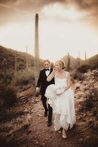 Pink Carnation on Gold Wedding Arch