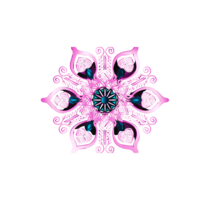 Snowflake-Like Greek Star in Star of Santorini Template Symbolizing Serene Beauty