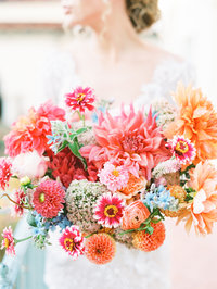 Real Flowers creating center pieces.
