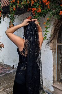 black veil for wedding