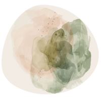 Green and pink light watercolors