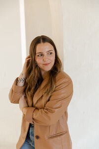 kenzie pellerin poses for brand photos