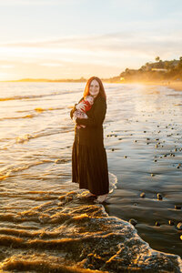 Santa Barbara Newborn Photographer at Summerland Beach