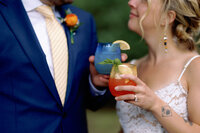 colorful wedding photo cheers to being married with image by Jess Rene photos