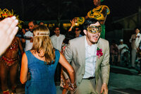 Dancing at beach reception at a Punta Cana Wedding