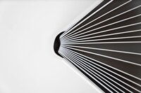Photo album laid open on white background.