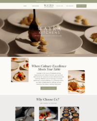 Wayra Kitchens website showcasing modern design and branding services by Kemotion.