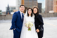 Eleanor Stenner with bride and groom at Birmingham wedding 