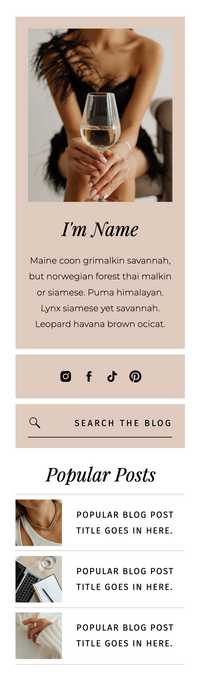 Commercial Use Blog Sidebar Designs for Showit