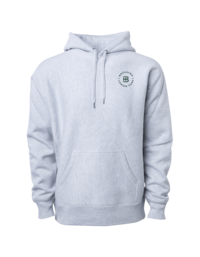 Heather Grey/Green Heavyweight Hoodie