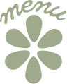Pale green flower icon for navigation menu