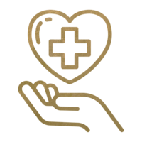 Icone montrant un coeur avec un pansement pour illustrer des séances de sophrologie qui diminuent les douleurs avec Laure Besseval à Challans.