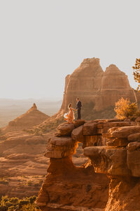Merry Go Round Rock Engagement Photos || Sedona Wedding Photographer