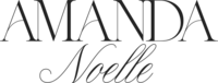 Amanda Noelle logo in black by Isla Luna Studio