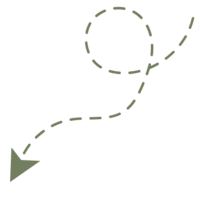 Dashed arrow path graphic indicating next step