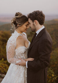 Couple Poses for outdoor wedding in DC