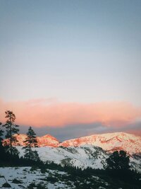 Sunrise in the mountains