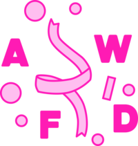 Pink main vertical brandmark for Raleigh Balloons, Event Décor and Rentals