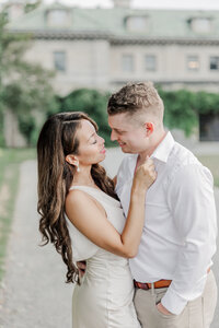 man and woman embracing