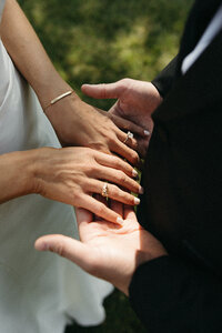 holding hands