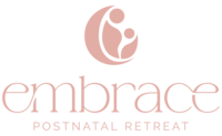Embrace postnatal retreat vertical logo