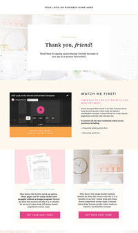 Showit Funnel Template to Deliver your product or opr-in download