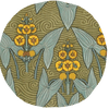 Circle filled with floral pattern