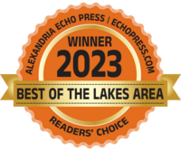 Best of the lakes area 2023 winner for the Alexandria Echo Press in Minnesota