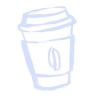 blue paper cup sticker