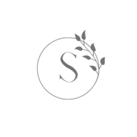 Brand Initial Botanical Monogram Logo Icon